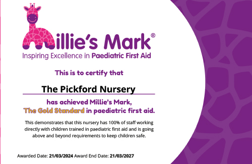 Millie's Mark Accredited at The Pickford Nursery in Kent